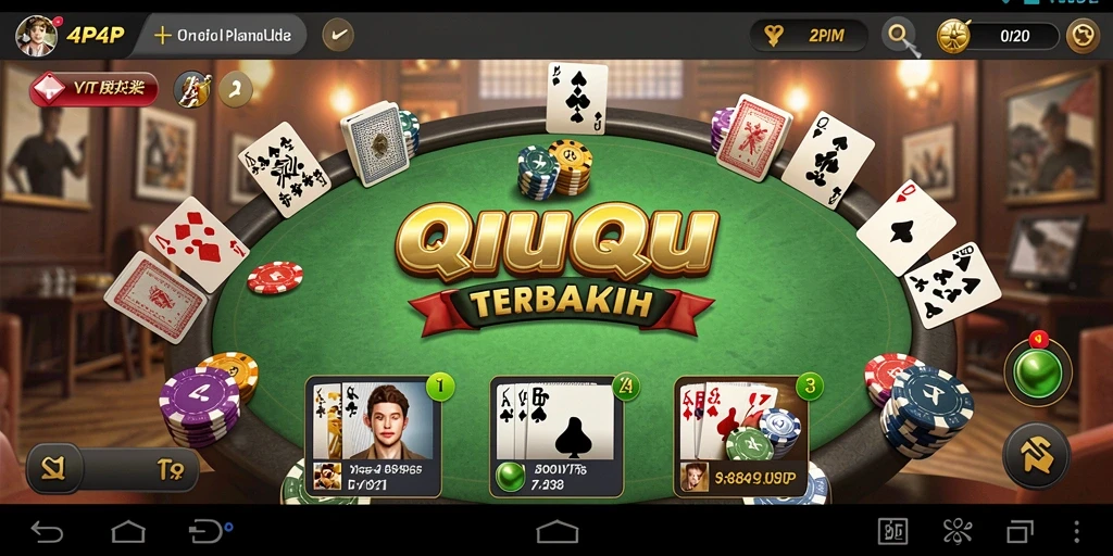 Screenshot gameplay QiuQiu yang mendebarkan di 4P4P.