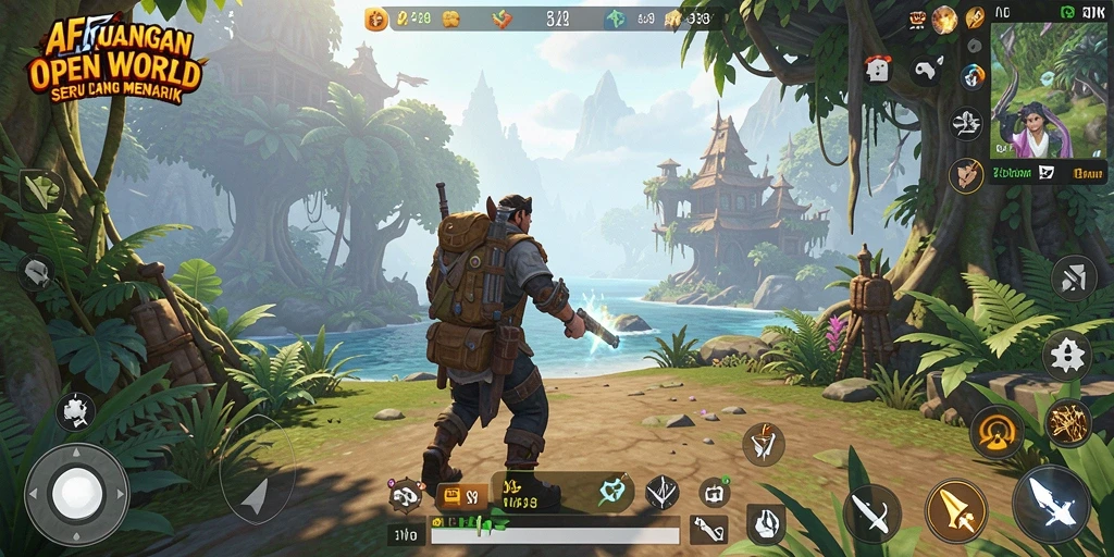 Tampilan menarik dari gameplay <strong>AFK77</strong> dalam dunia Open World yang luas.