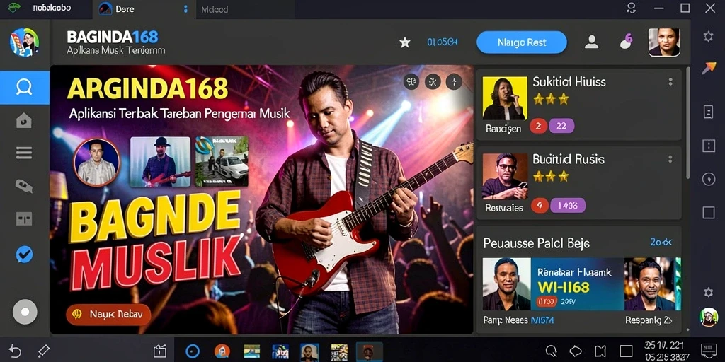 Tampilan dinamis gameplay interaktif BAGINDA168 saat menikmati musik.