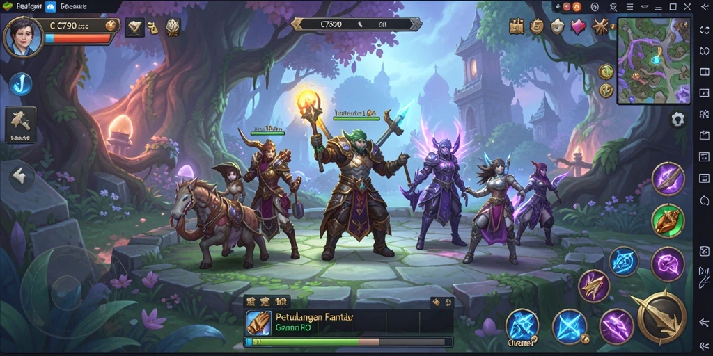Tampilan gameplay RPG C7890 yang menakjubkan di dunia fantasi.