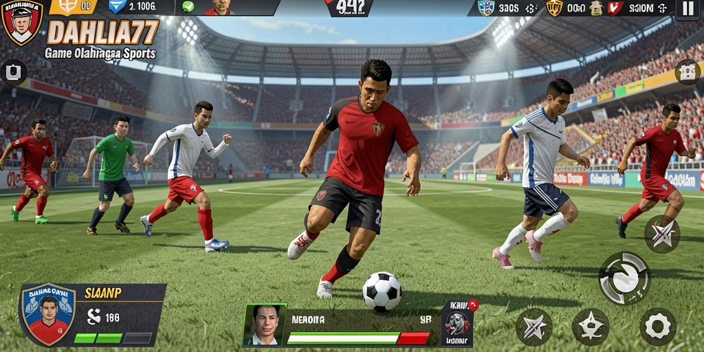 Screenshot DAHLIA77 menunjukkan aksi seru dalam pertandingan olahraga.