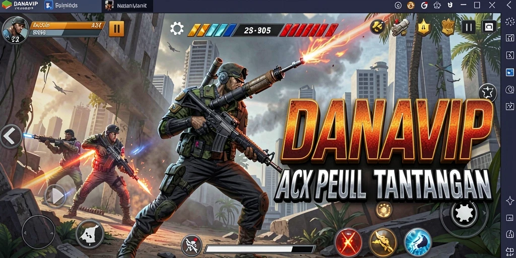 Gambaran gameplay seru di DANAVIP yang penuh aksi.