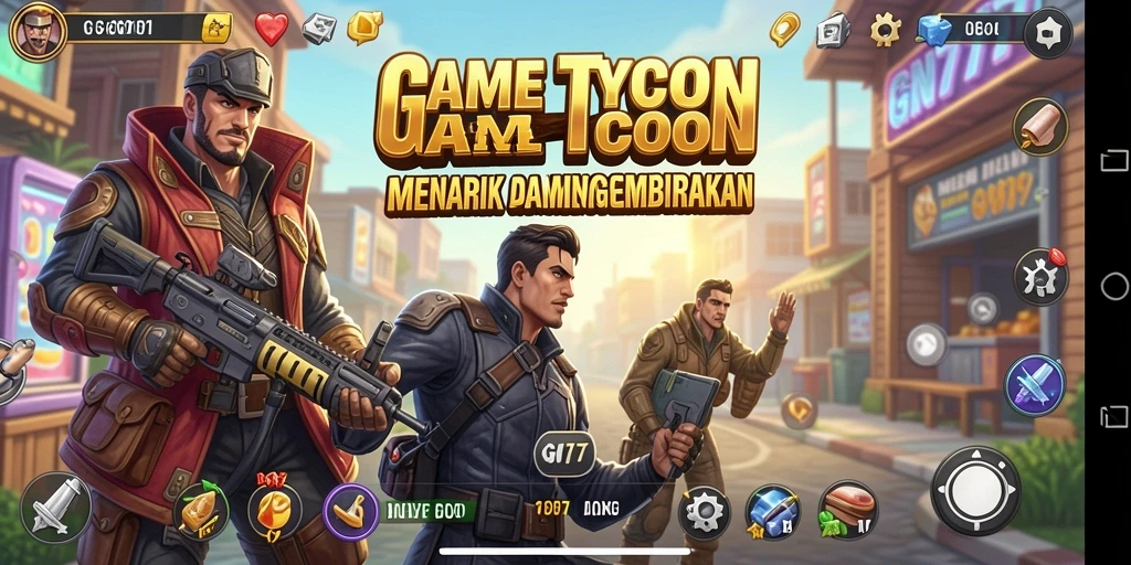 Tampilan gameplay GN777 yang menawan dalam mengelola bisnis Tycoon.