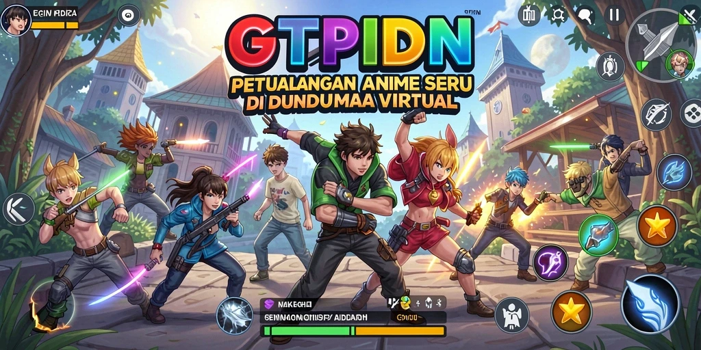 Screenshot GTPIDN menampilkan aksi pertempuran seru karakter anime.