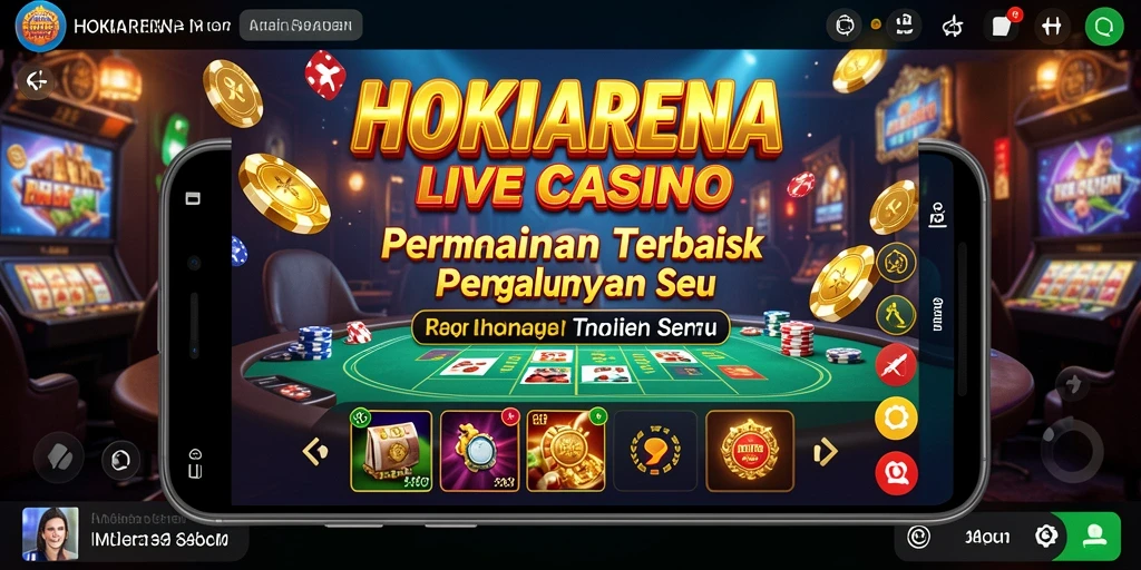 Tampilan gameplay HOKIARENA yang mendebarkan dengan dealer langsung.