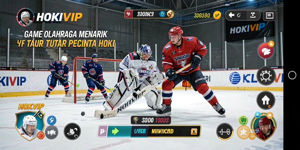 Screenshot gameplay HOKIVIP menampilkan aksi hoki yang mendebarkan.