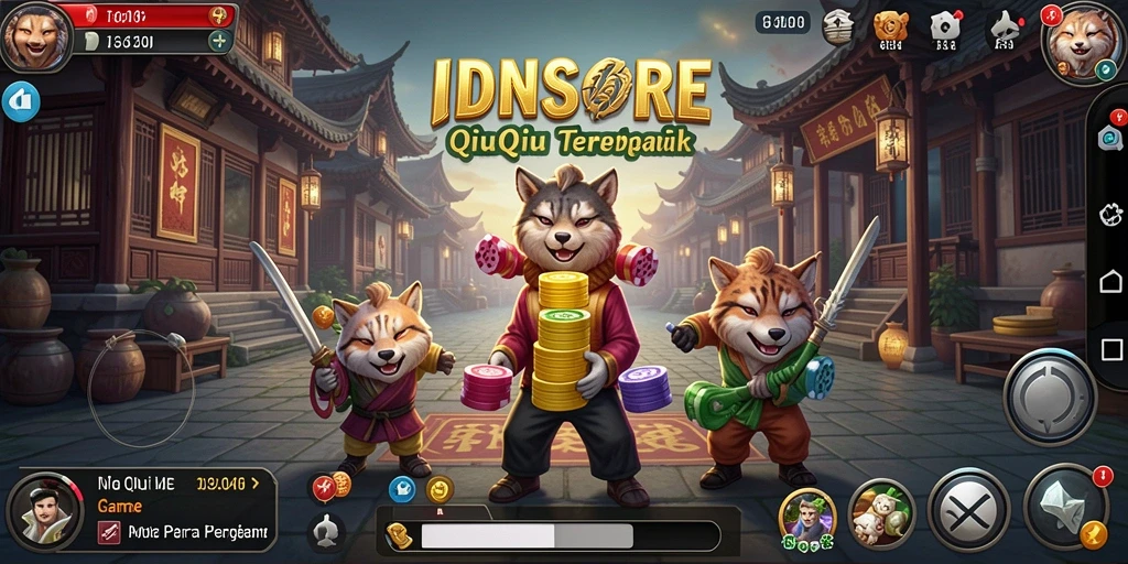 Tampilan gameplay QiuQiu yang menarik dan seru di IDNSCORE.