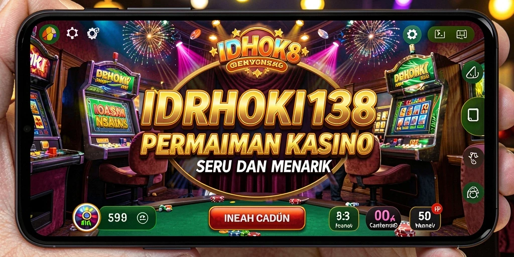 Screenshot gameplay IDRHOKI138 menampilkan momen seru di kasino.
