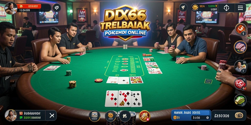 Tampilan gameplay Poker yang seru di IDX66.