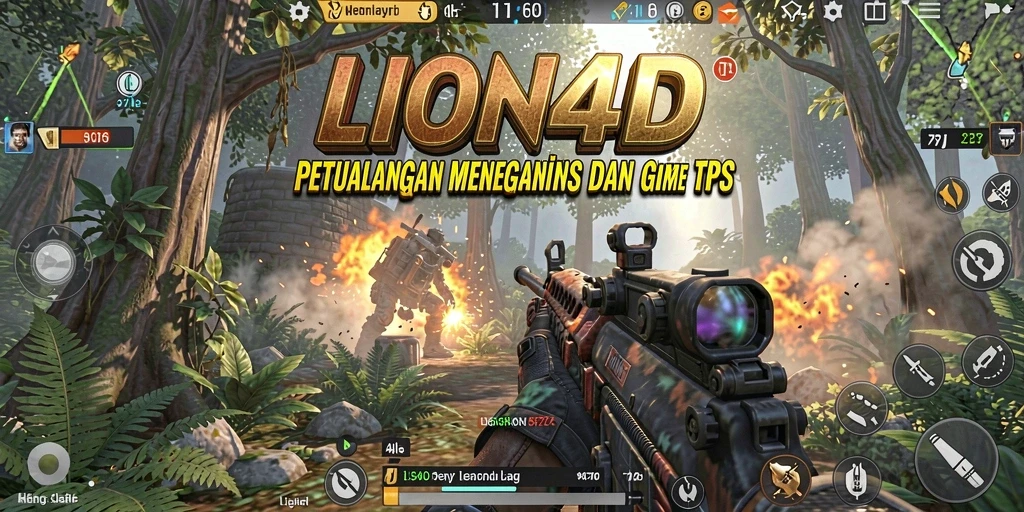 Tampilan gameplay menegangkan di LION4D dengan pertempuran seru.
