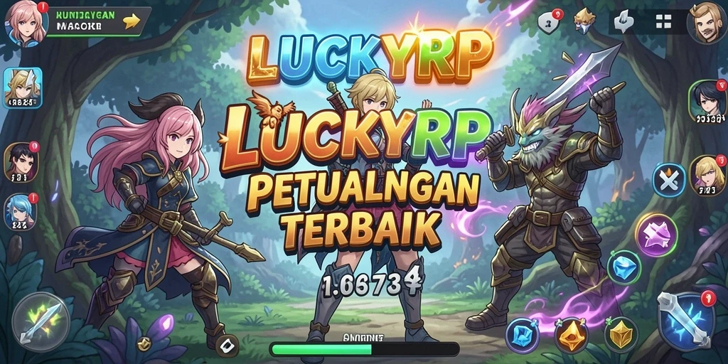 Tampilan gameplay LUCKYRP dengan aksi seru dan karakter anime yang menawan.