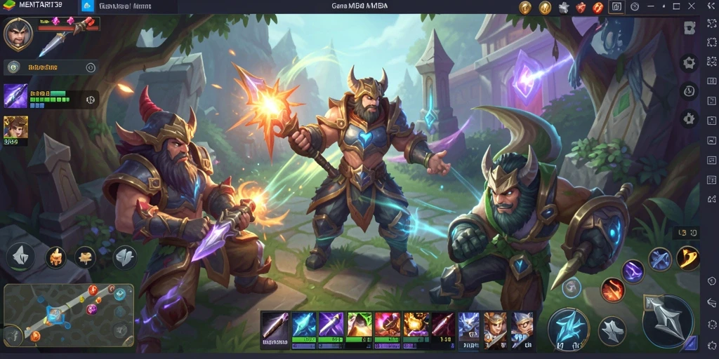 Tampilan klasik gameplay seru MOBA di MENTARI138.