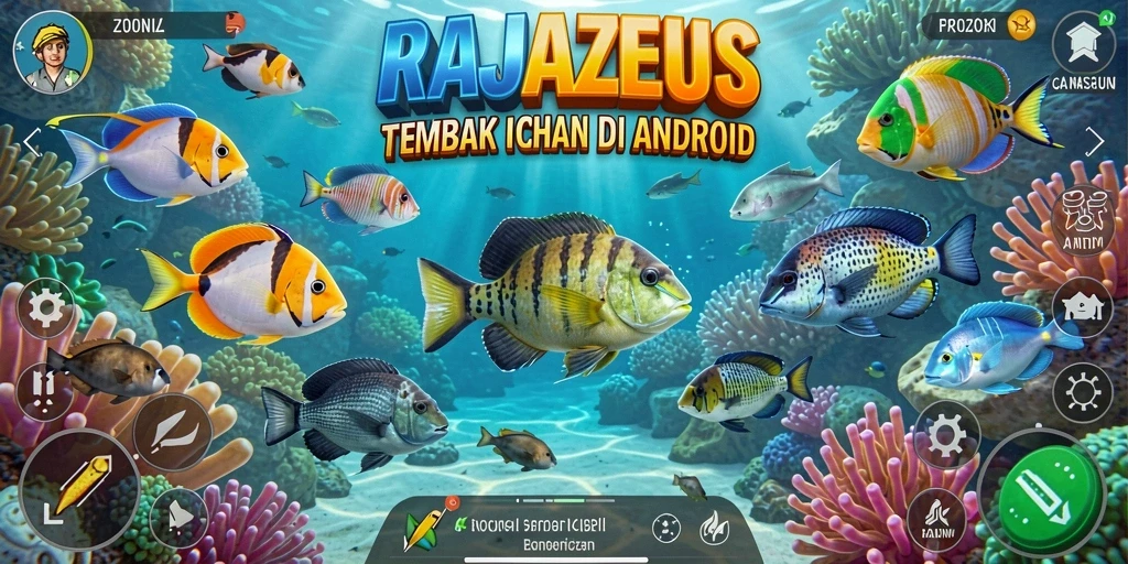 Gameplay seru menembak ikan di RAJAZEUS.