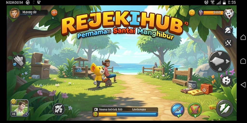 Tampilan gameplay seru dan penuh warna dari REJEKIHUB.
