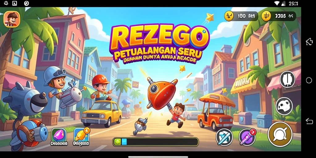 Tampilan gameplay seru dan penuh warna dari REZEGO.