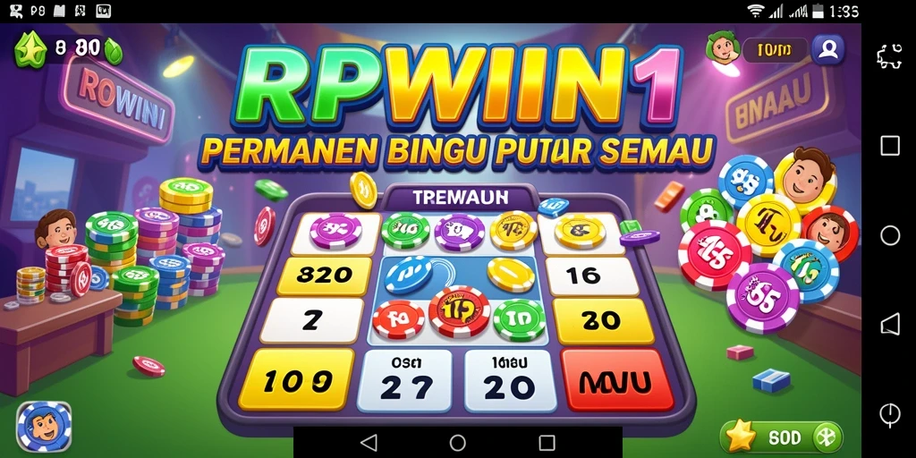 Tangkapan layar menunjukkan suasana ramai permainan Bingo di RPWIN1.