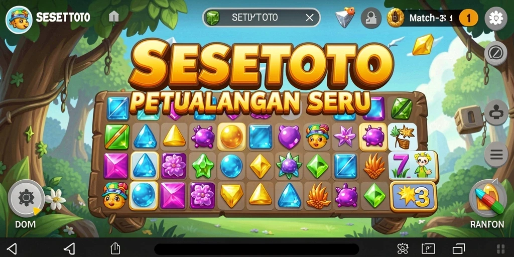 Tampilan menarik dari gameplay SESETOTO yang seru dan penuh warna.