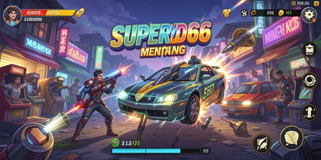 Screenshot gameplay SUPERWD666 menunjukkan aksi seru dan tantangan di setiap level.