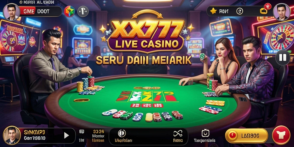 Tampilan gameplay menarik dari XXX777 di Live Casino.